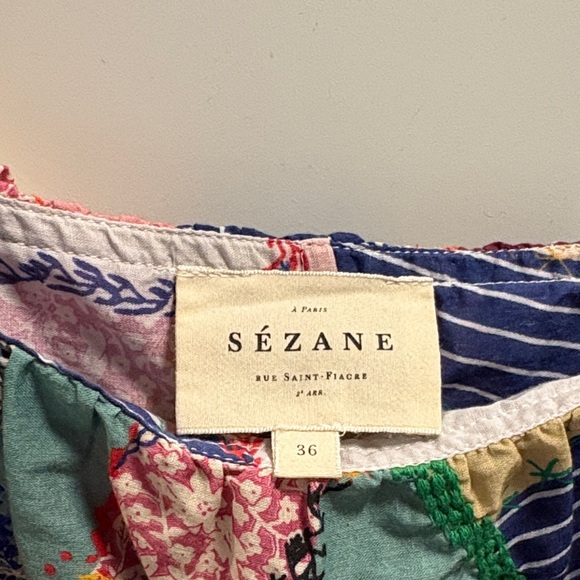 Sézane Patchwork Ruffle Tank Top - Picture 2 of 3